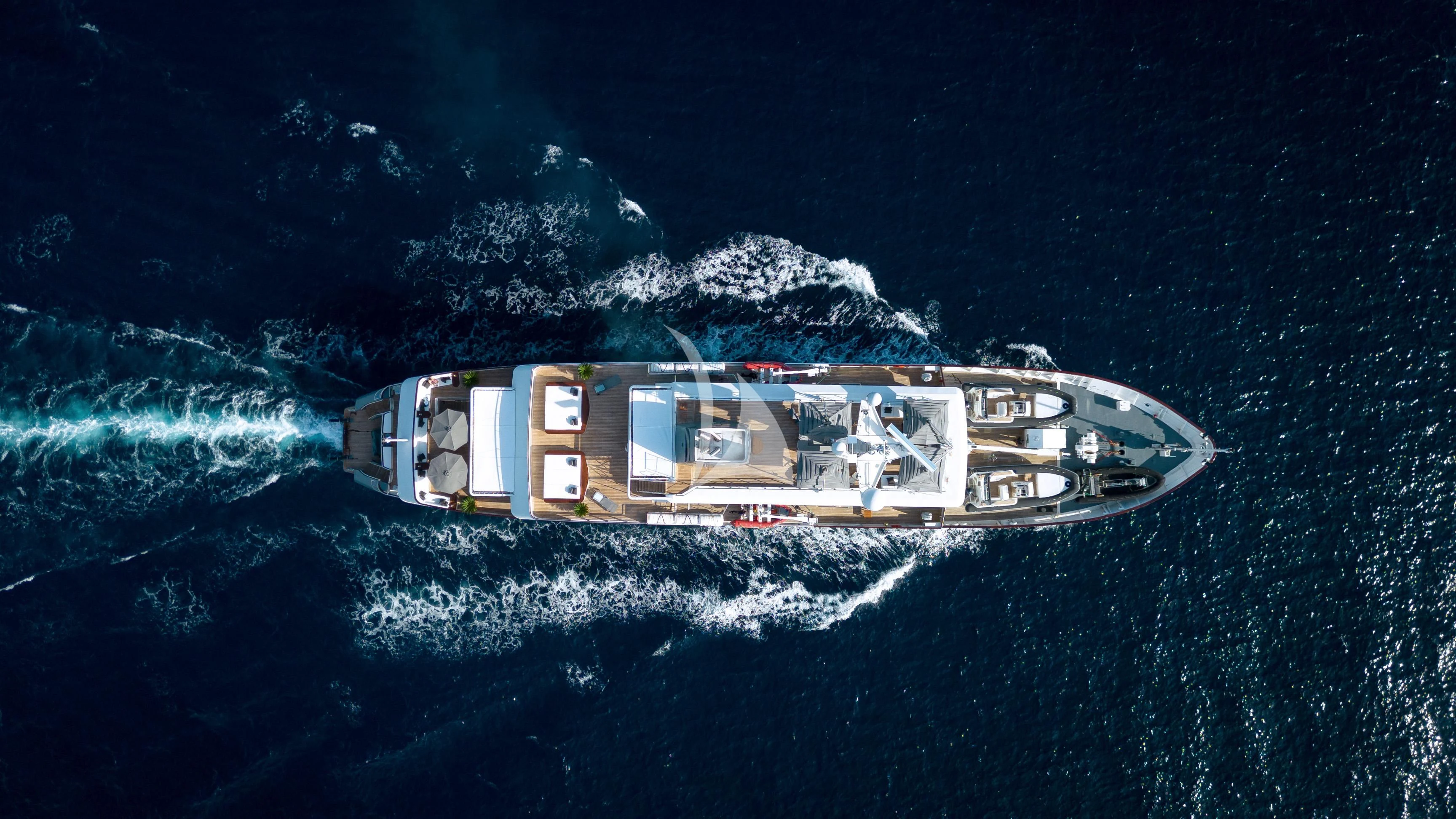 a satellite in space aboard AQUA BLU Yacht for Sale