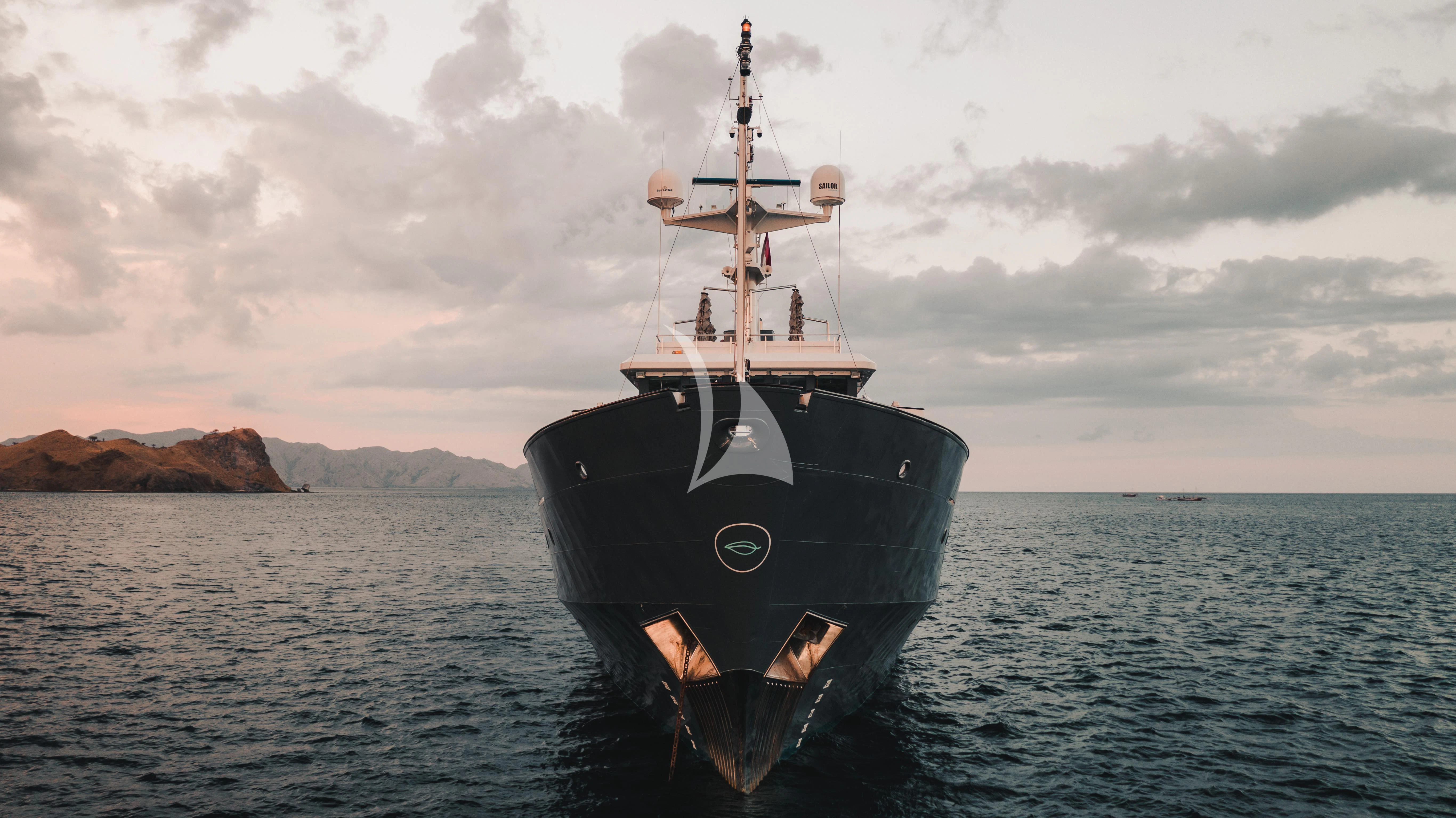 a boat in the water aboard AQUA BLU Yacht for Sale