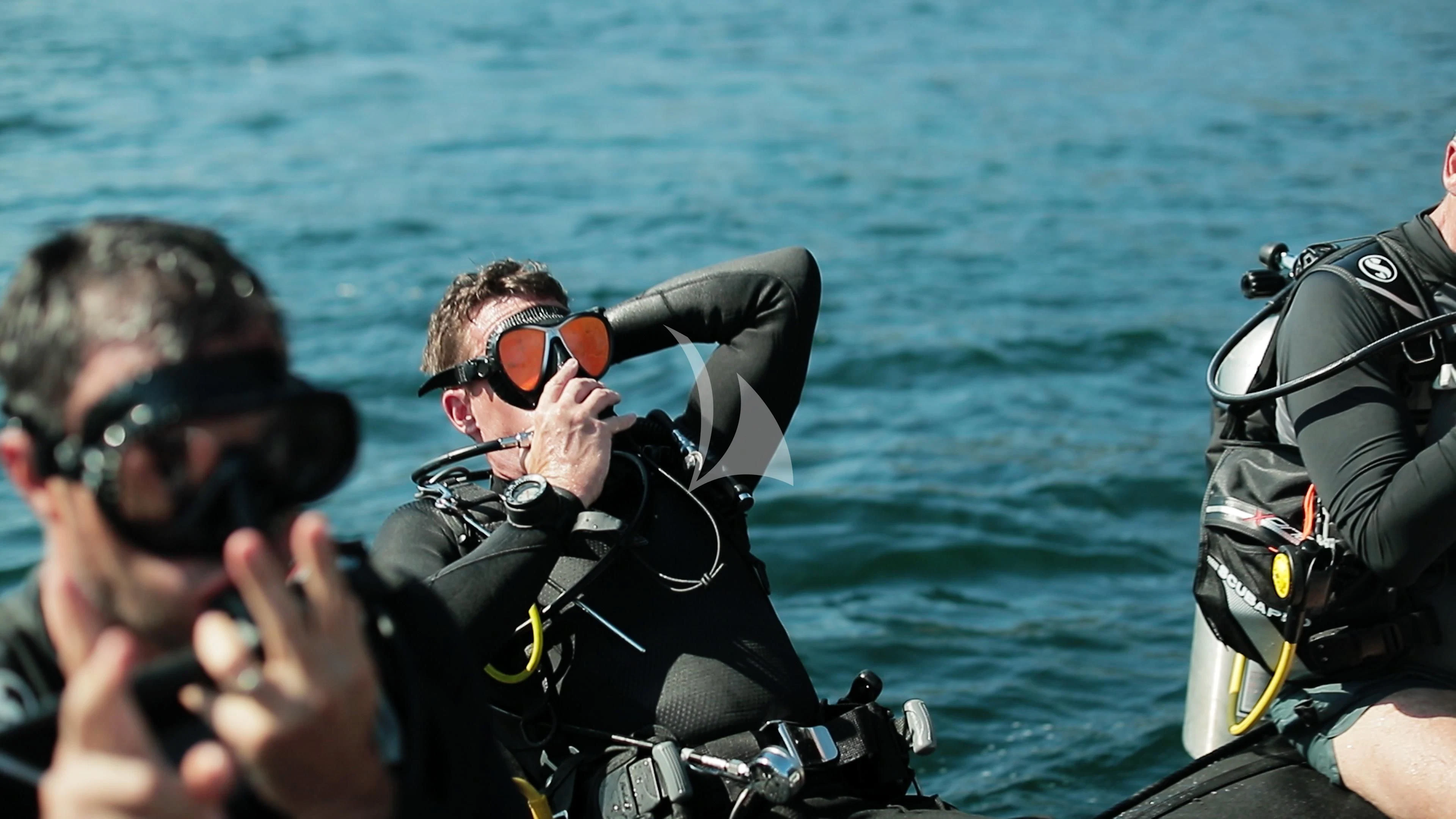 a group of people in scuba gear aboard AQUA BLU Yacht for Sale