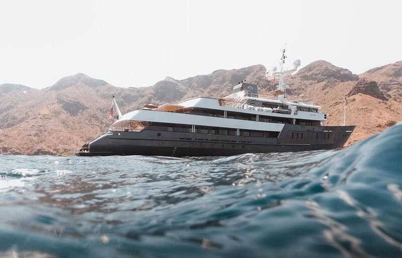a boat in the water aboard AQUA BLU Yacht for Sale