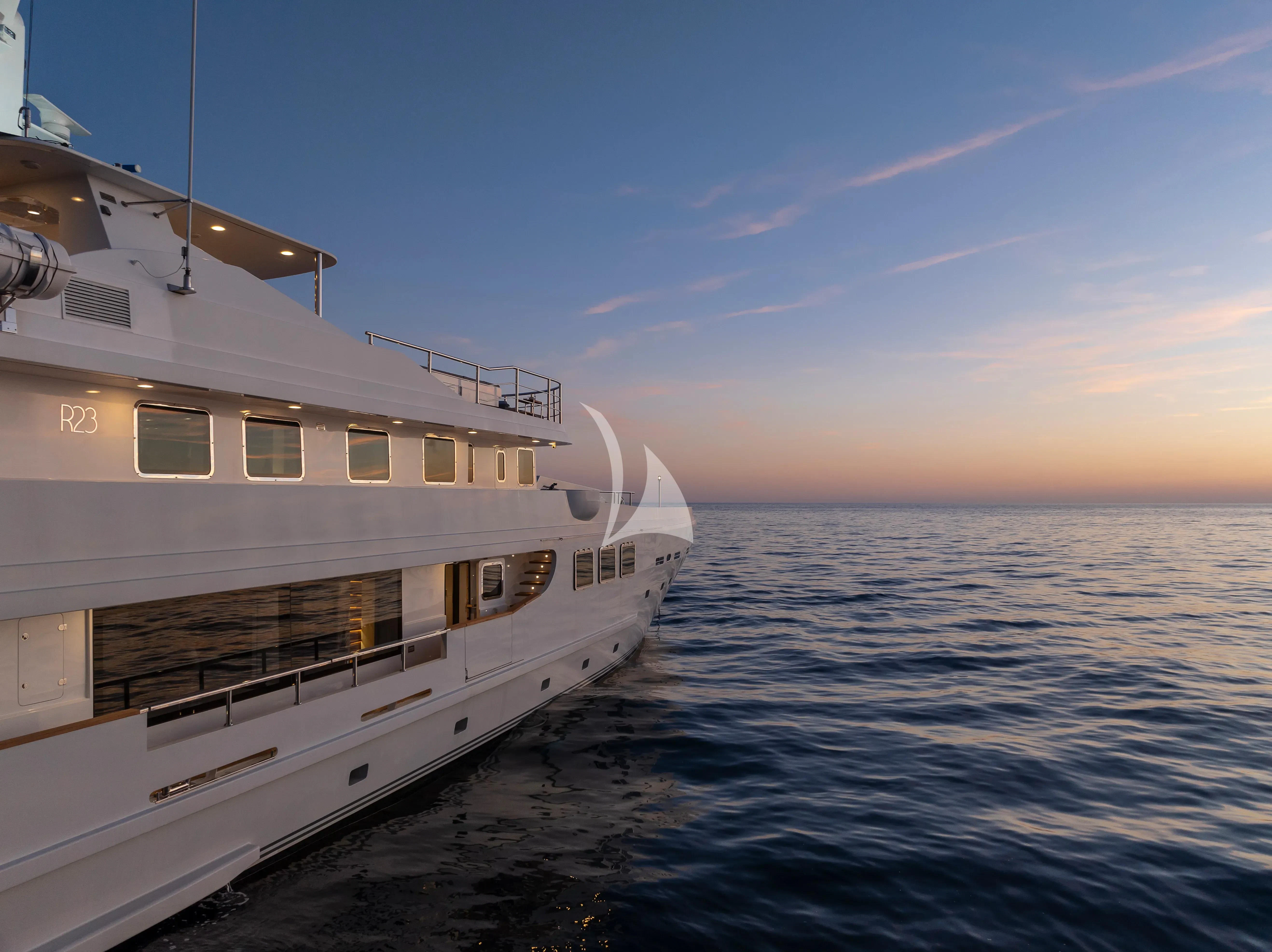 a boat on the water aboard R23 Yacht for Charter