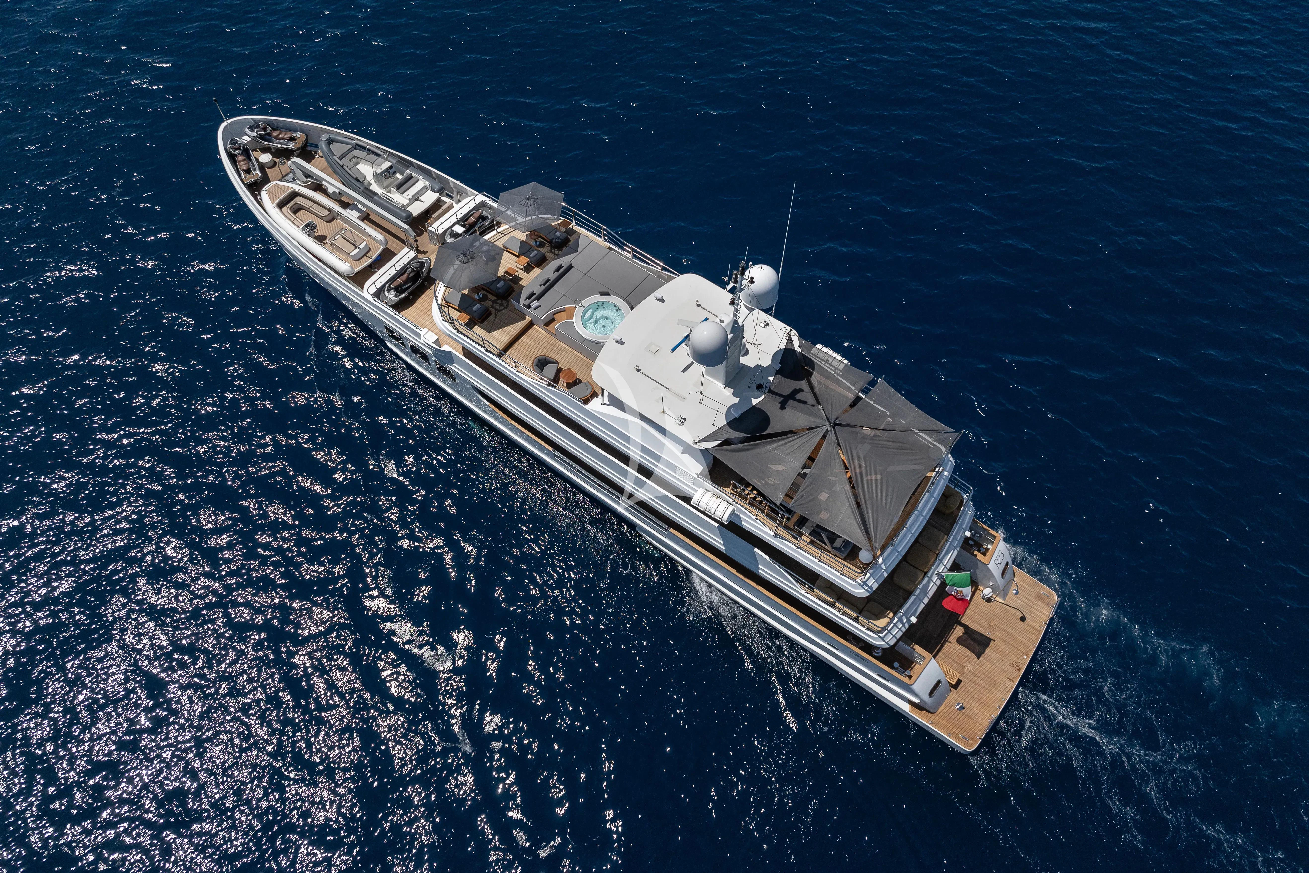 a space shuttle in the water aboard R23 Yacht for Charter