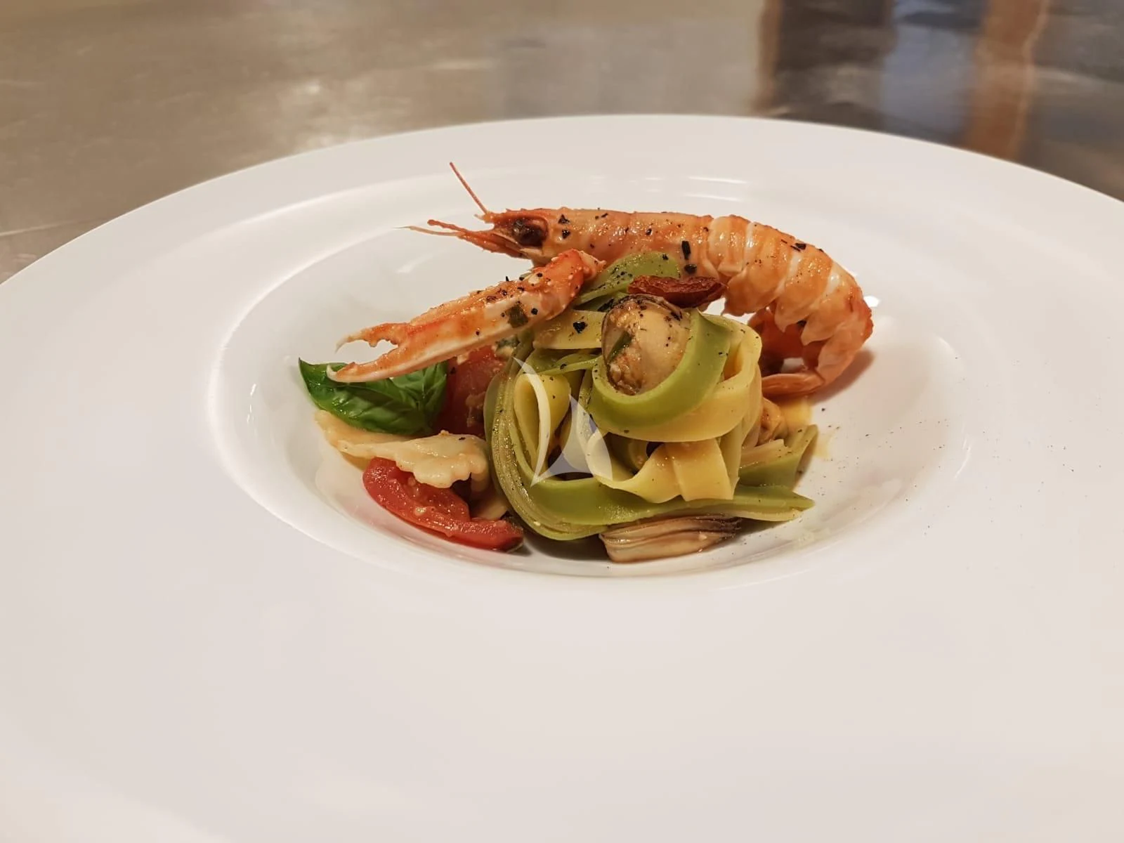 a plate of food aboard R23 Yacht for Charter