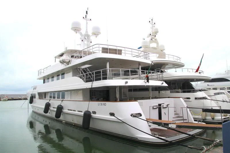 a large white boat aboard R23 Yacht for Charter