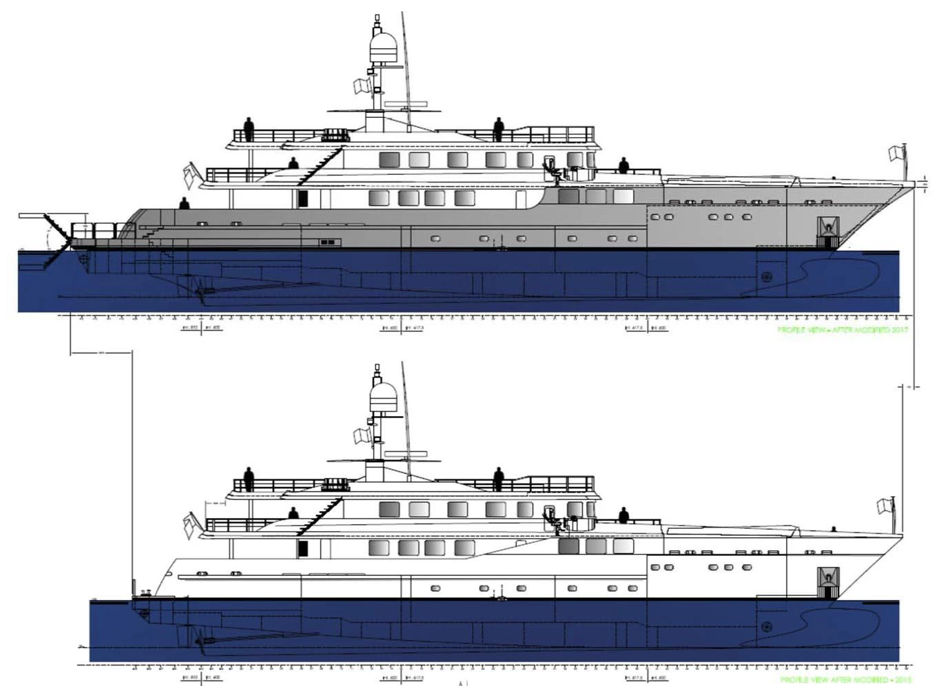 a large blue and white boat aboard R23 Yacht for Charter