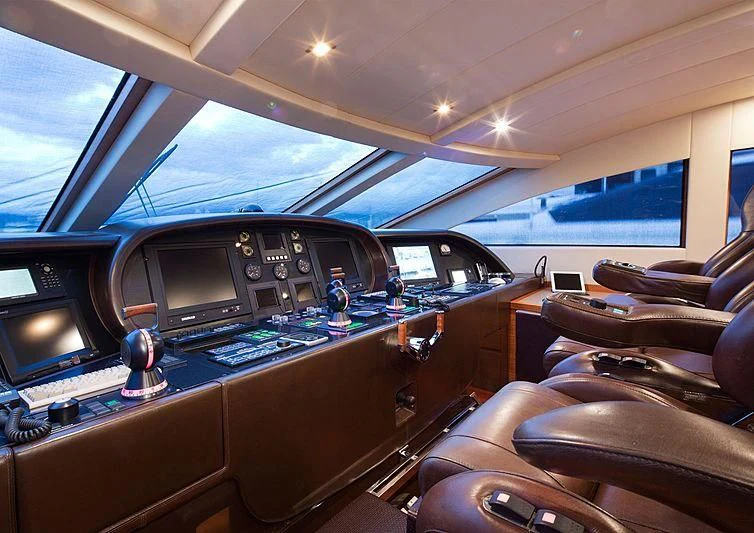 inside of a plane aboard ALEON Yacht for Sale