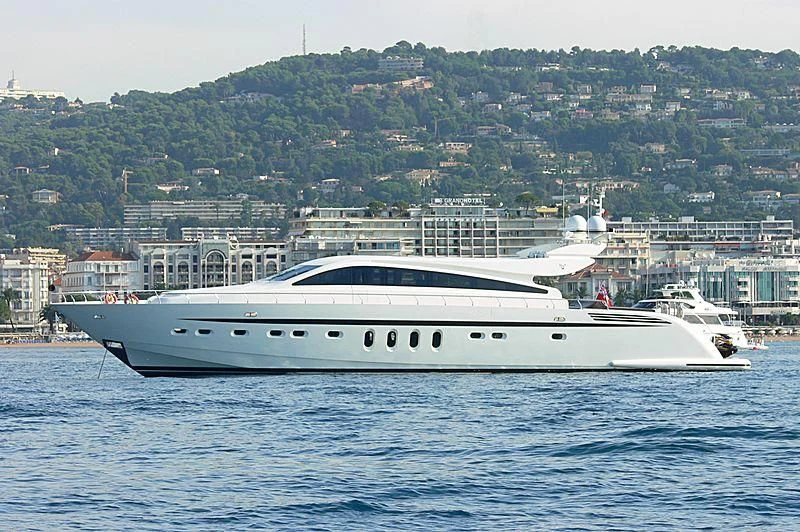 a white yacht in the water aboard ALEON Yacht for Sale