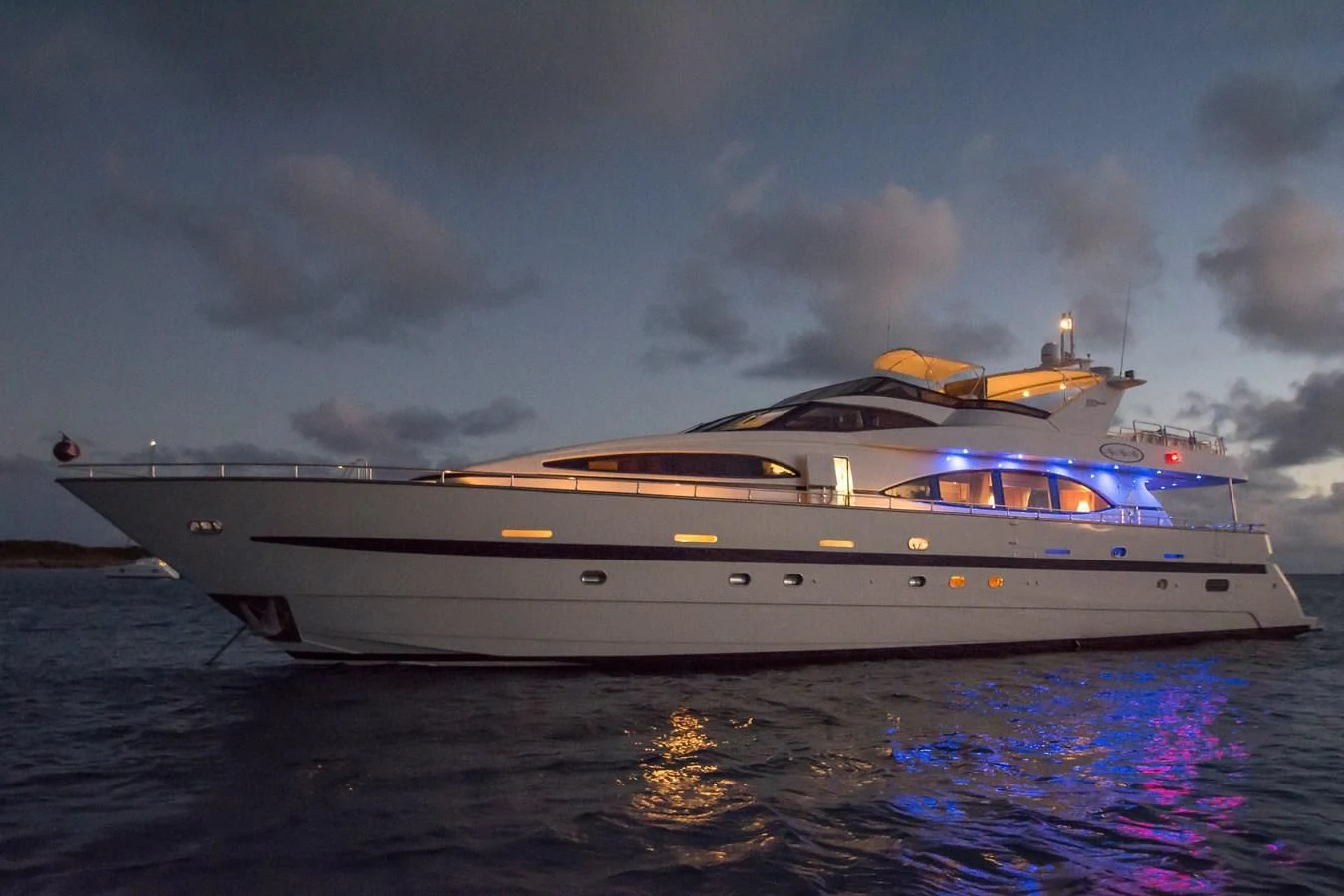 a white yacht on the water aboard NO NAME AZIMUT 100 JUMBO Yacht for Sale
