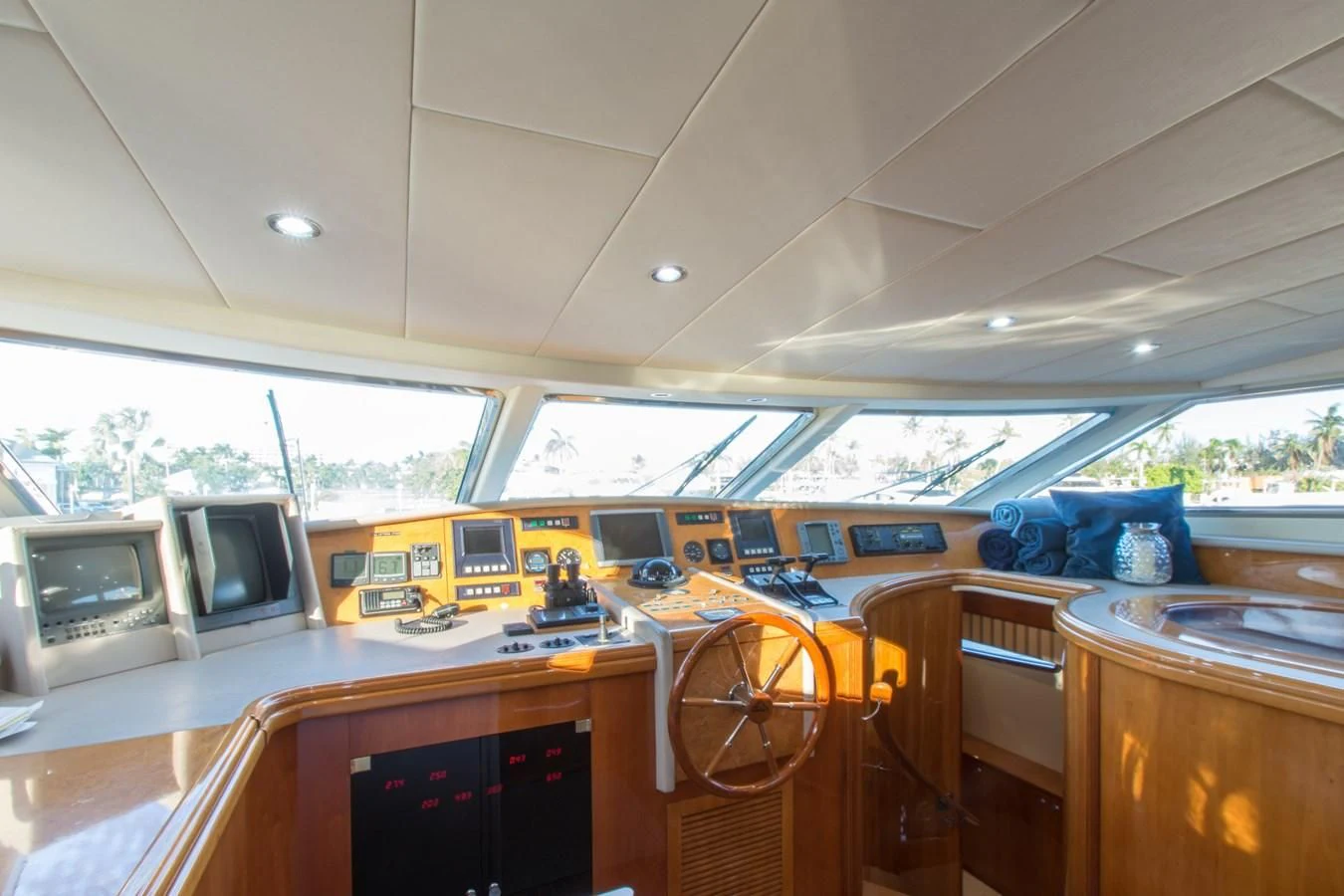 a room with a table and chairs aboard NO NAME AZIMUT 100 JUMBO Yacht for Sale