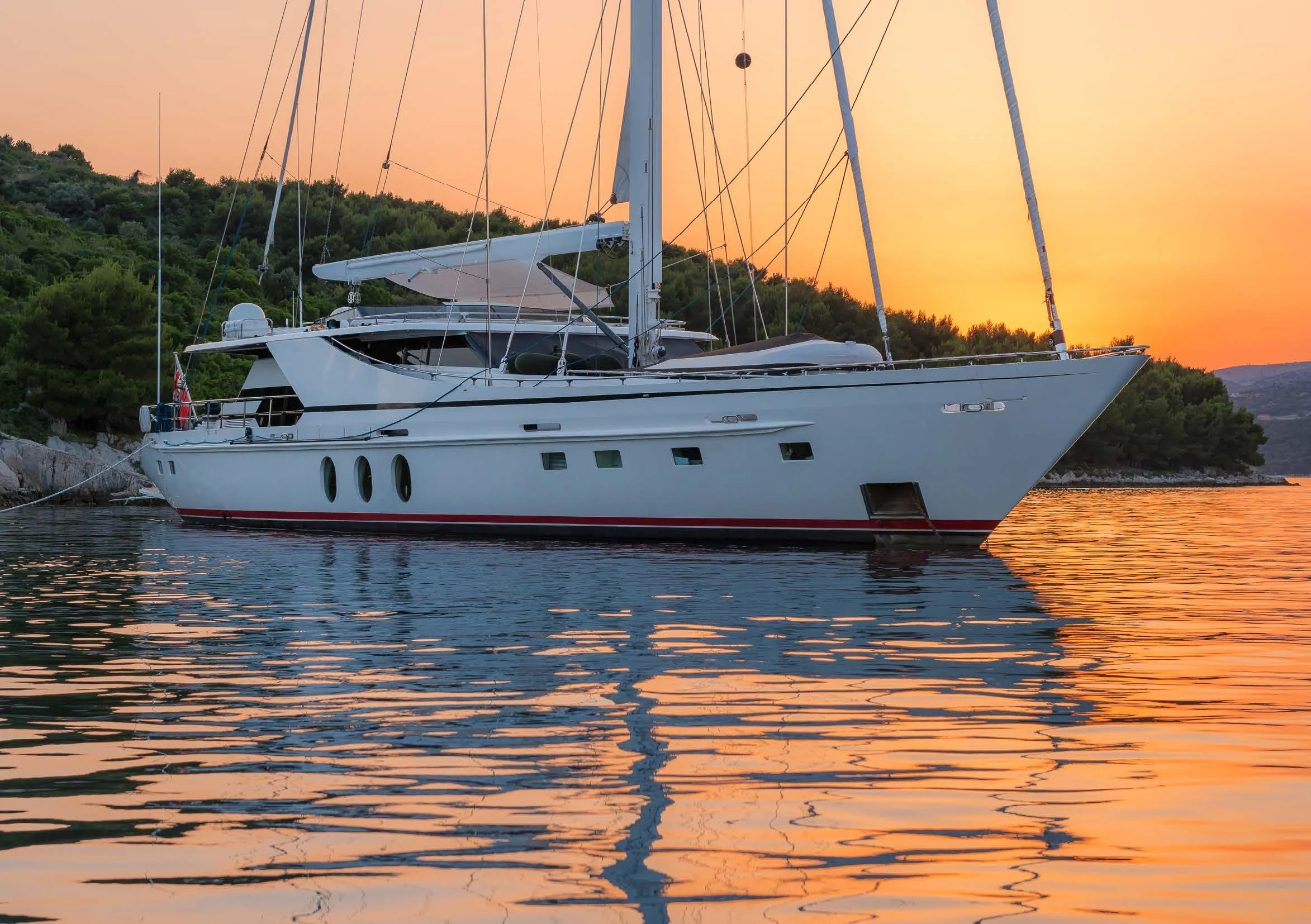a boat on the water aboard LADY SUNSHINE Yacht for Sale