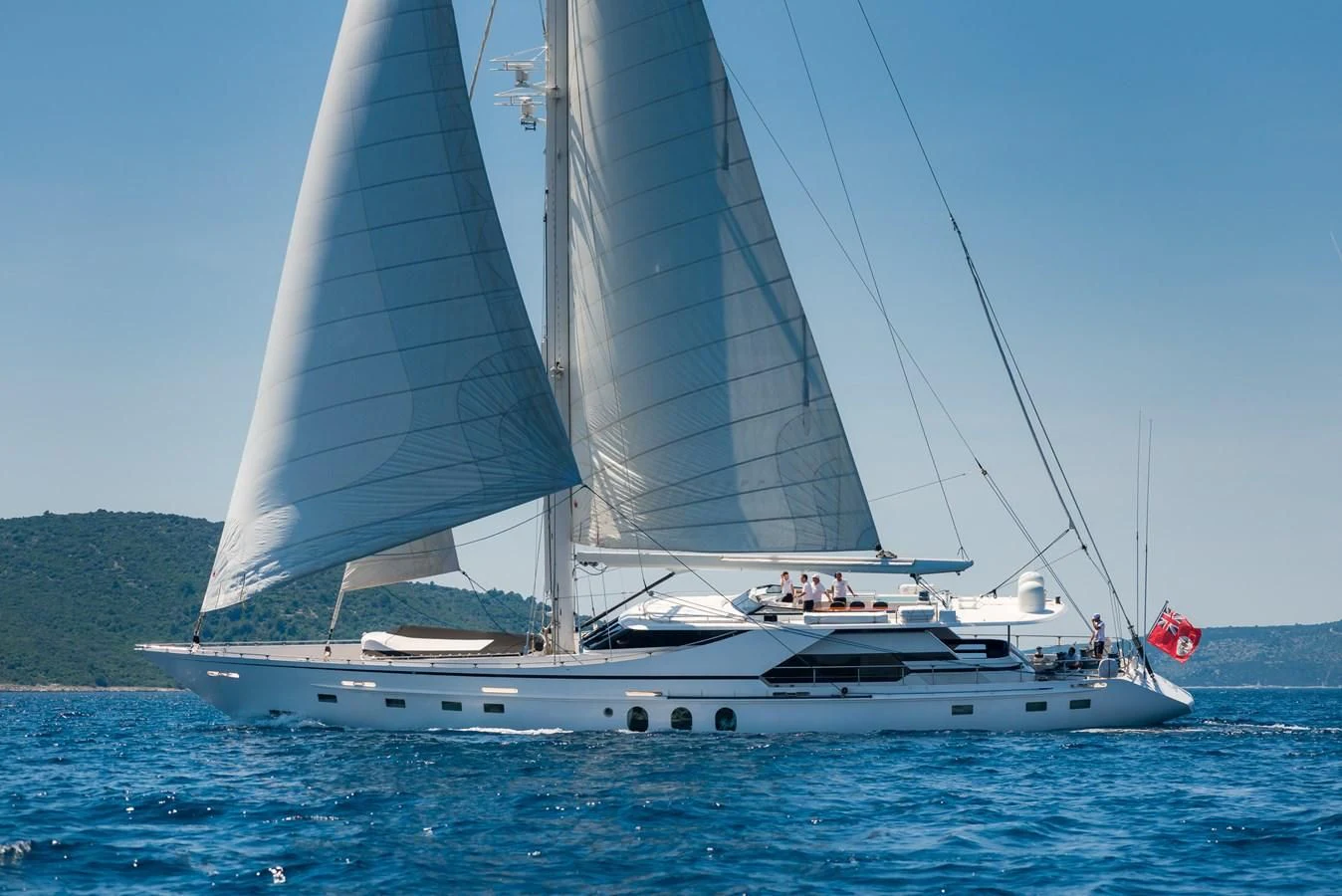 a boat sailing on the water aboard LADY SUNSHINE Yacht for Sale