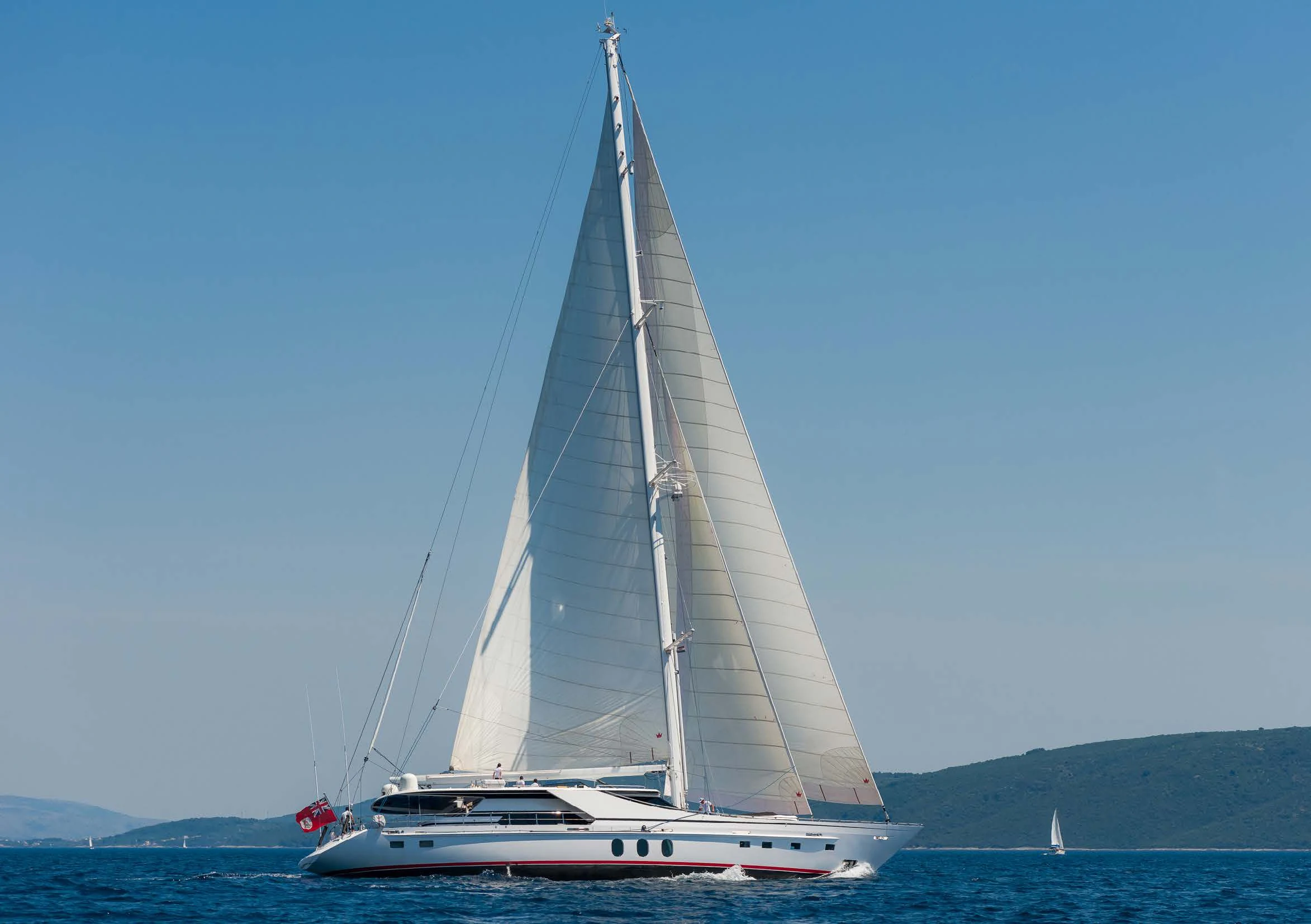 a sailboat on the water aboard LADY SUNSHINE Yacht for Sale