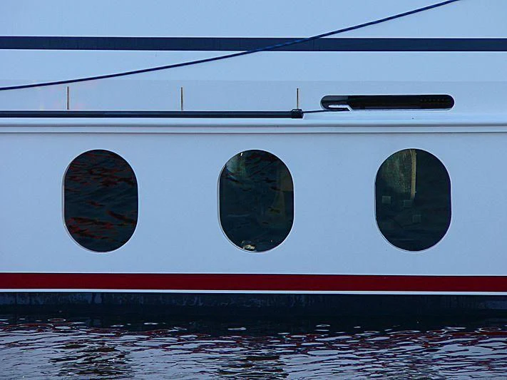 a close-up of the side of a plane aboard LADY SUNSHINE Yacht for Sale
