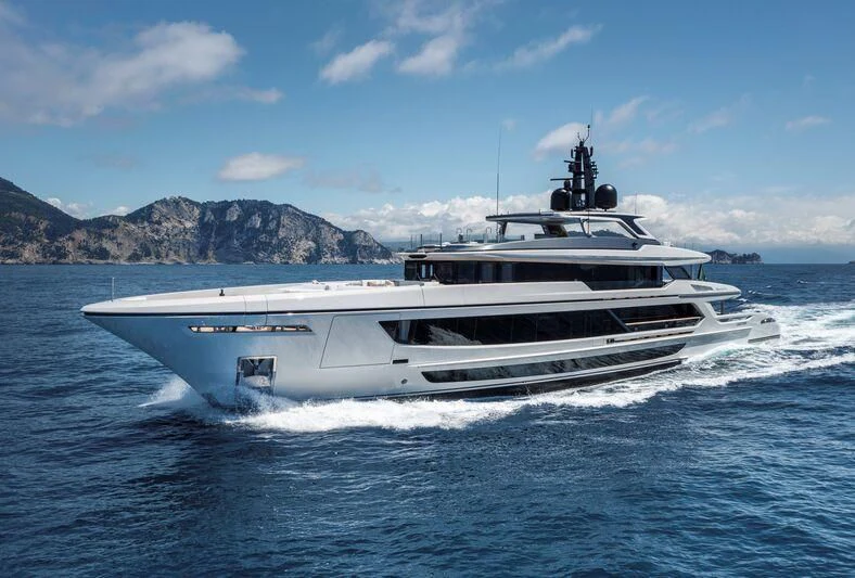 a boat on the water aboard INFINITY Yacht for Sale