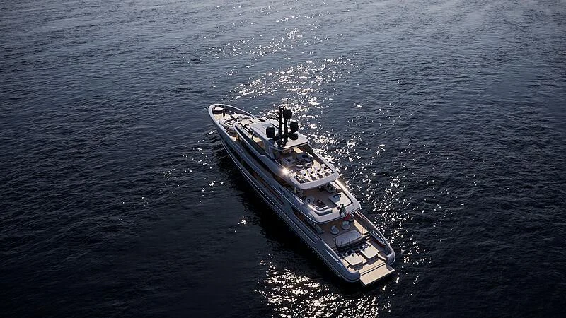 a boat in the water aboard INFINITY Yacht for Sale