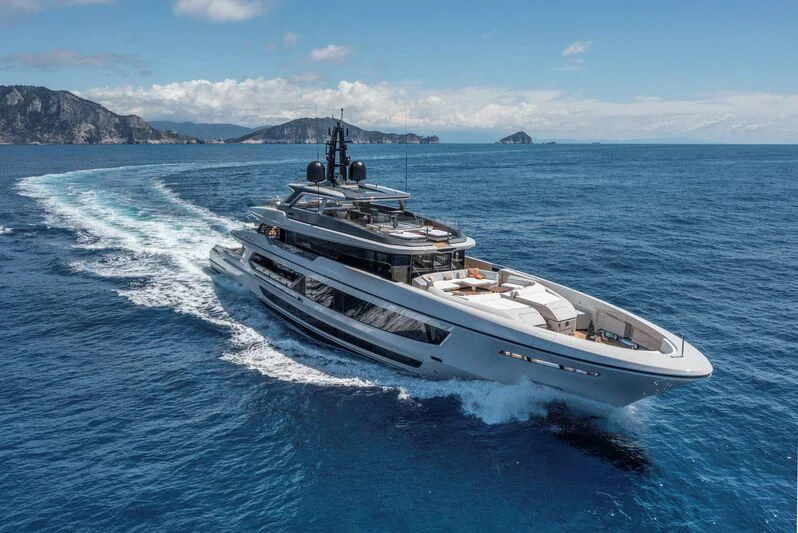 a boat on the water aboard INFINITY Yacht for Sale