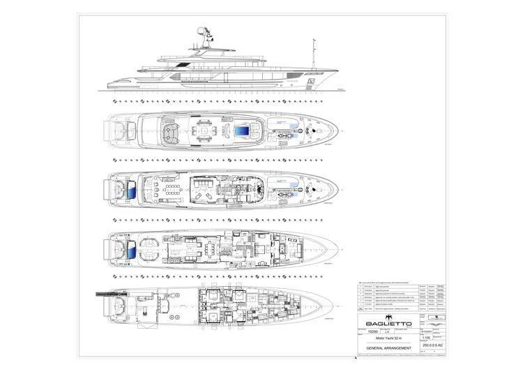 diagram aboard INFINITY Yacht for Sale