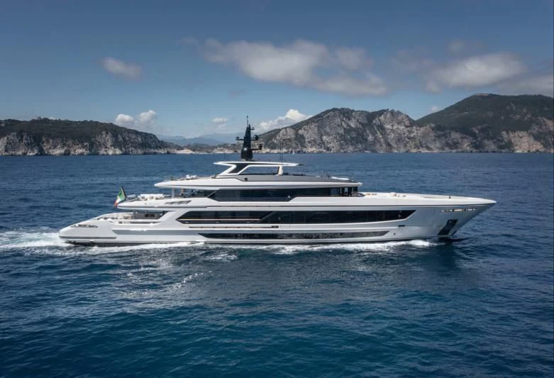 a boat on the water aboard INFINITY Yacht for Sale