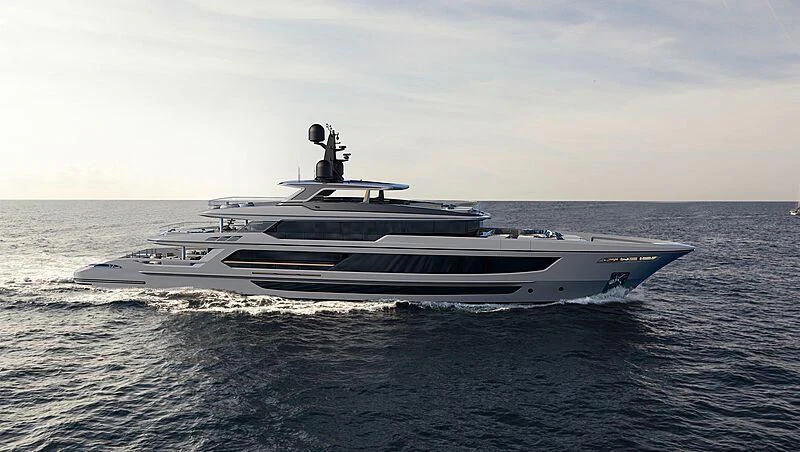 a boat in the water aboard INFINITY Yacht for Sale