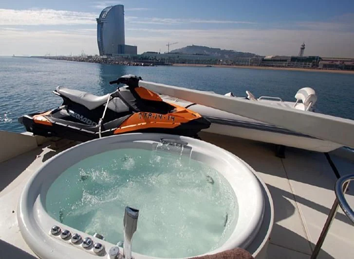 a boat on a boat aboard LEIGH Yacht for Sale