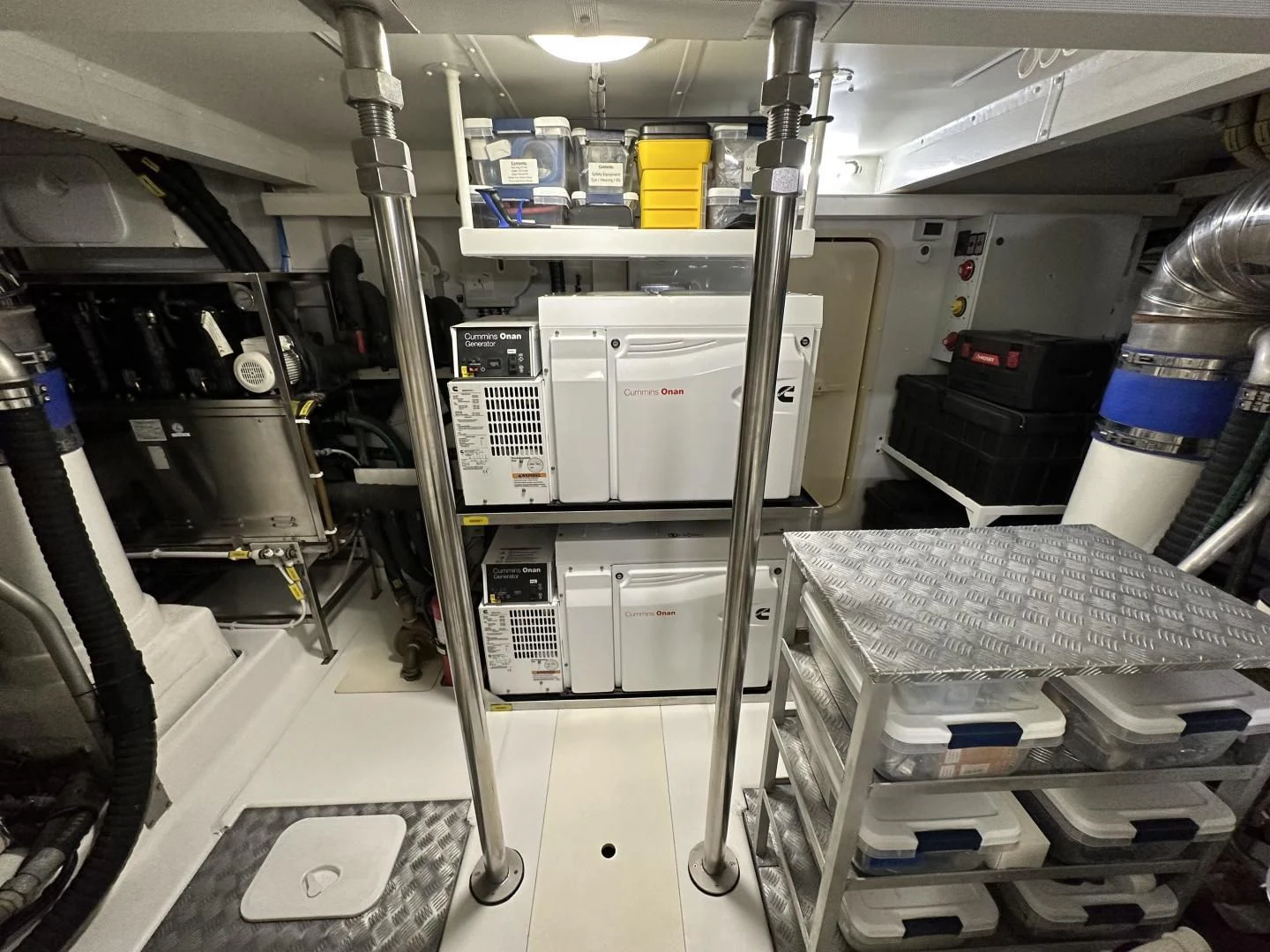 a room with several machines aboard VELOCITY Yacht for Sale