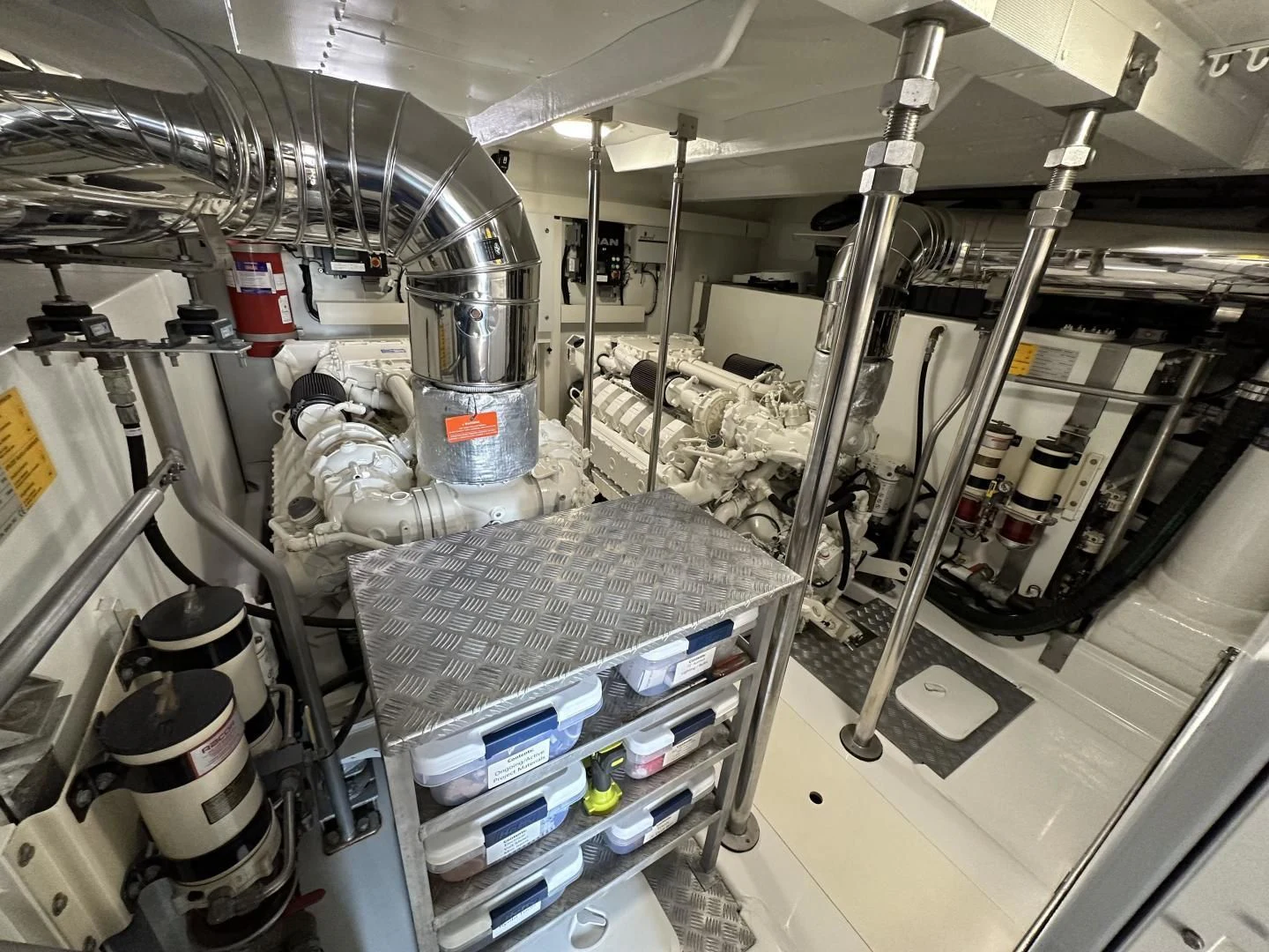 a room with equipment and equipment aboard VELOCITY Yacht for Sale