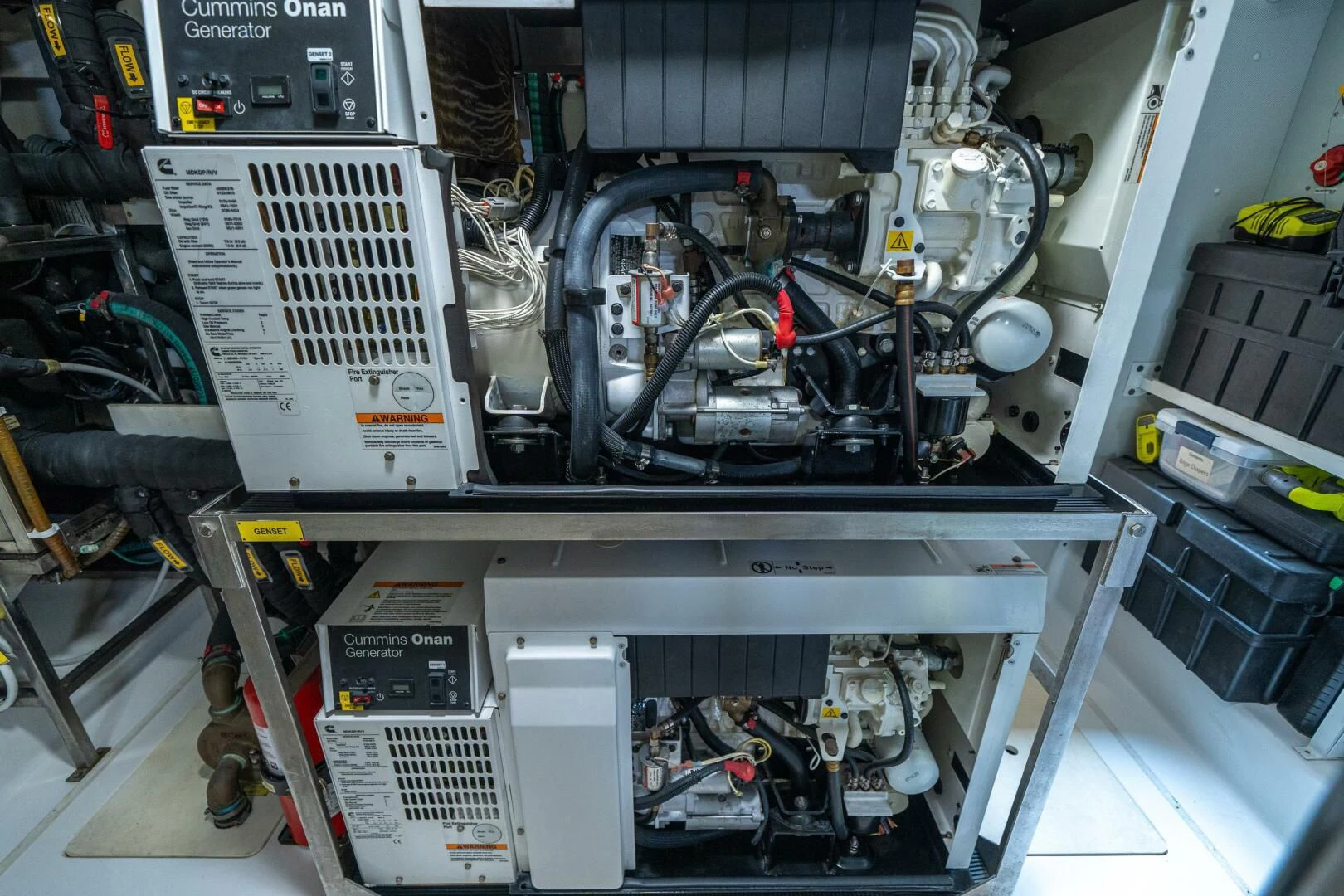 a machine with a large piece of equipment in it aboard VELOCITY Yacht for Sale