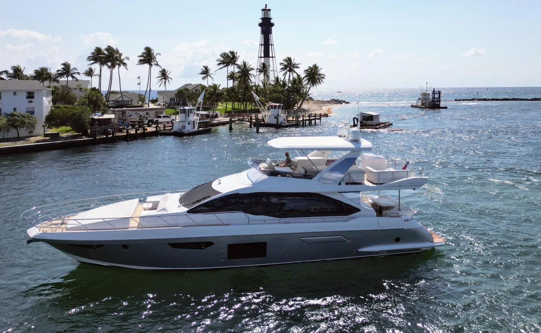 a boat on the water aboard VELOCITY Yacht for Sale