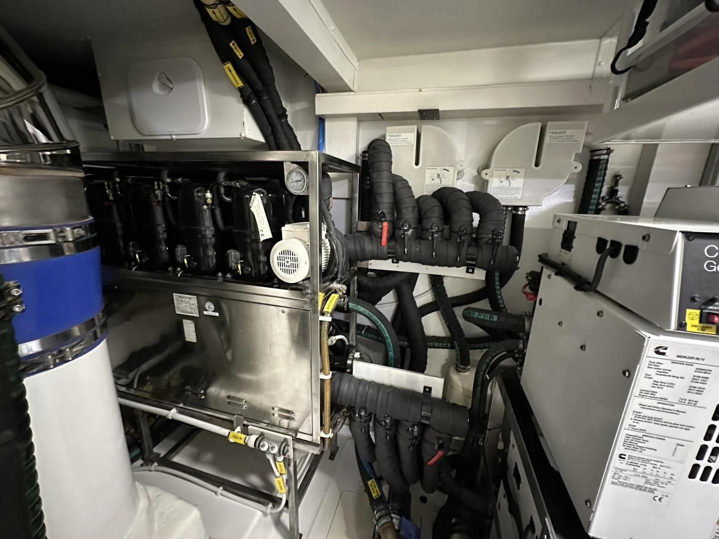 a room with machinery aboard VELOCITY Yacht for Sale