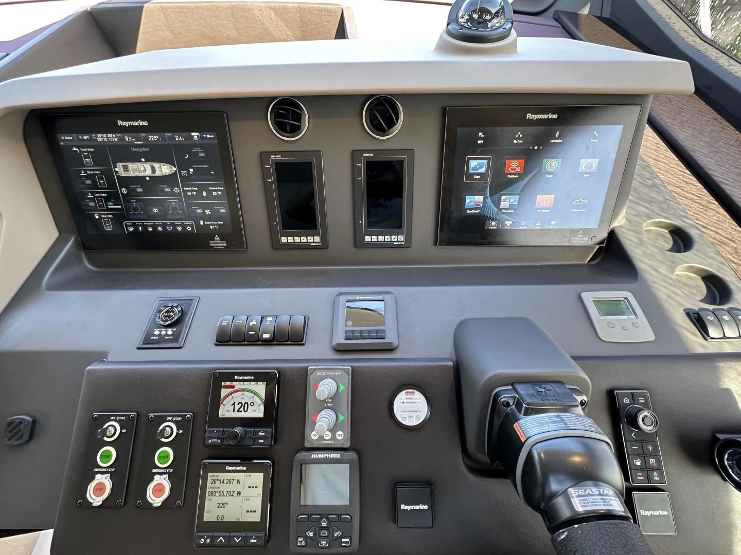 a close-up of a phone aboard VELOCITY Yacht for Sale