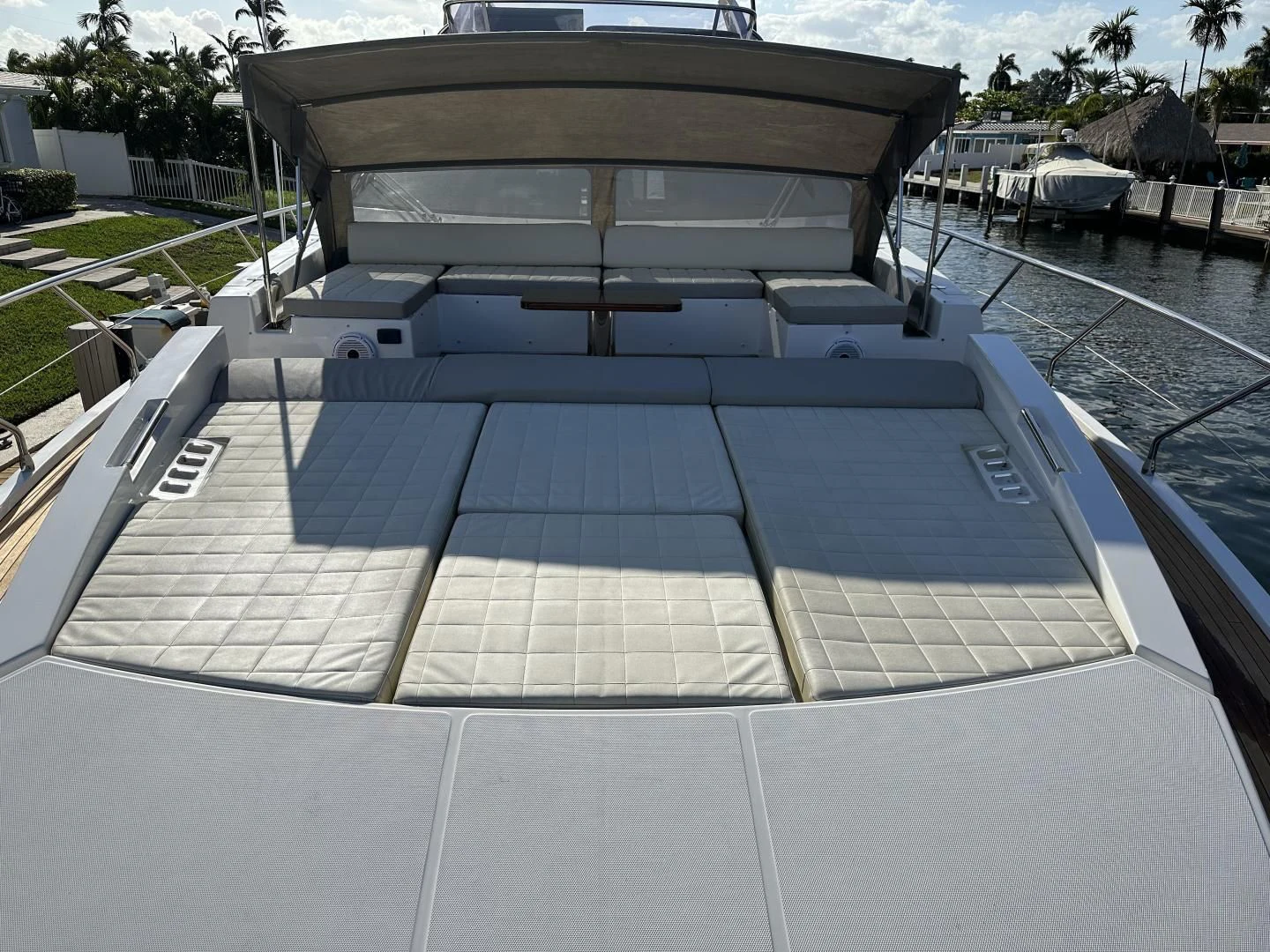 a swimming pool with a deck aboard VELOCITY Yacht for Sale