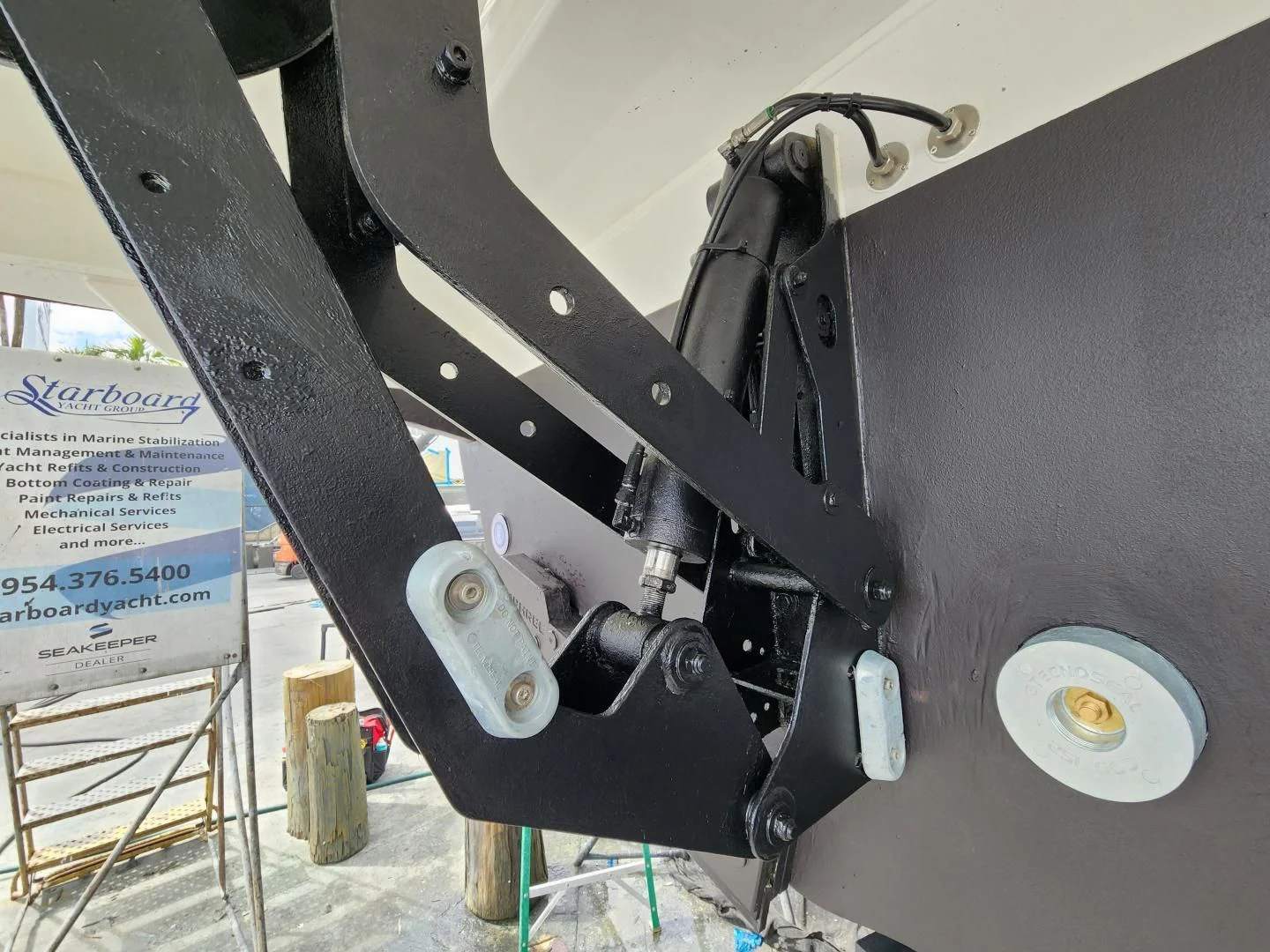 a machine with a large gun aboard VELOCITY Yacht for Sale