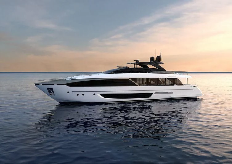 a white boat on water aboard CELESTIAL Yacht for Sale