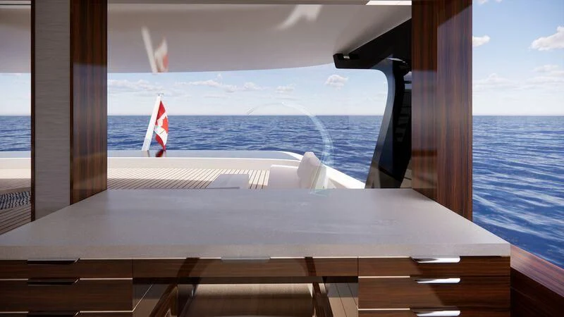 a boat on the water aboard AZURE III Yacht for Sale
