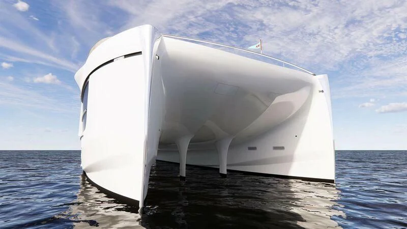 a white rectangular object on a surface aboard AZURE III Yacht for Sale
