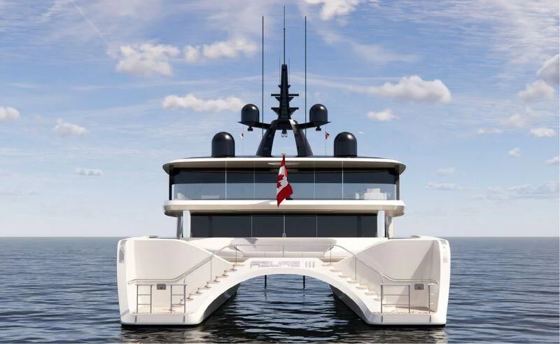 a boat on the water aboard AZURE III Yacht for Sale