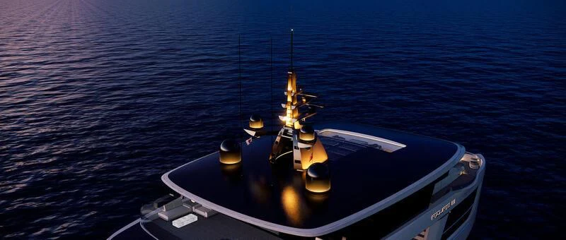 a boat on the water aboard AZURE III Yacht for Sale