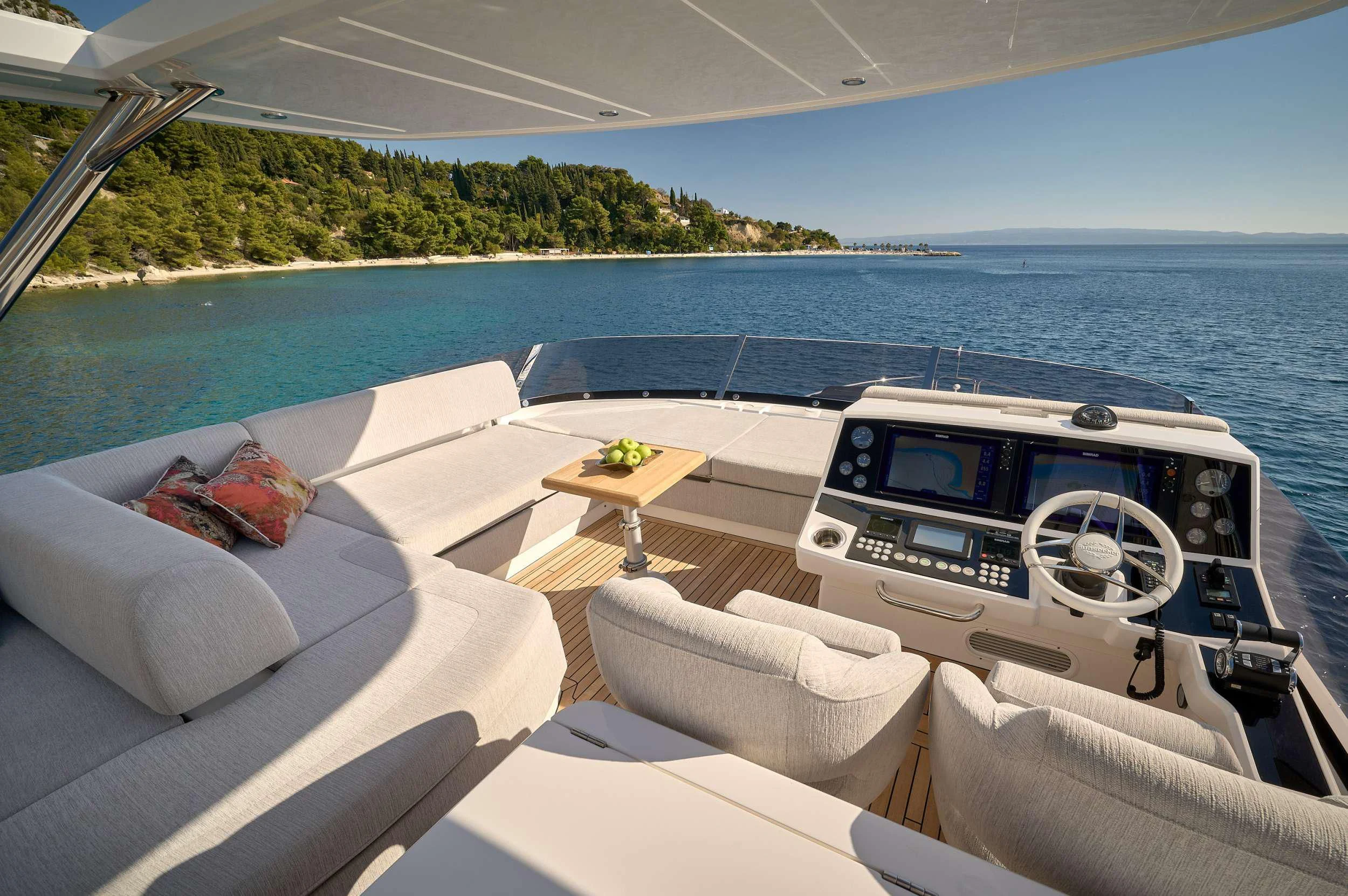 a boat on a body of water aboard HIDEAWAY Yacht for Charter