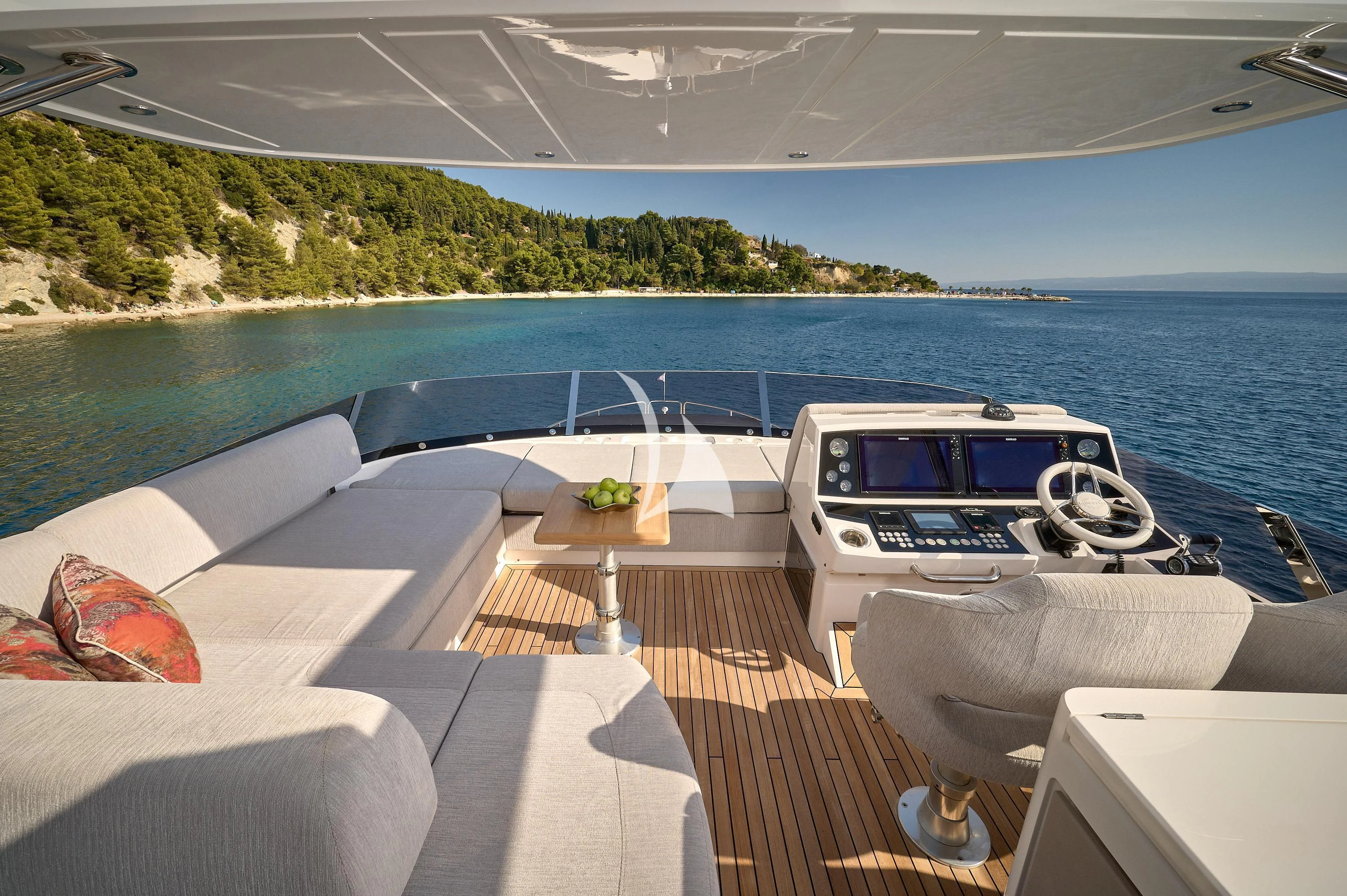 a boat on a deck aboard HIDEAWAY Yacht for Charter