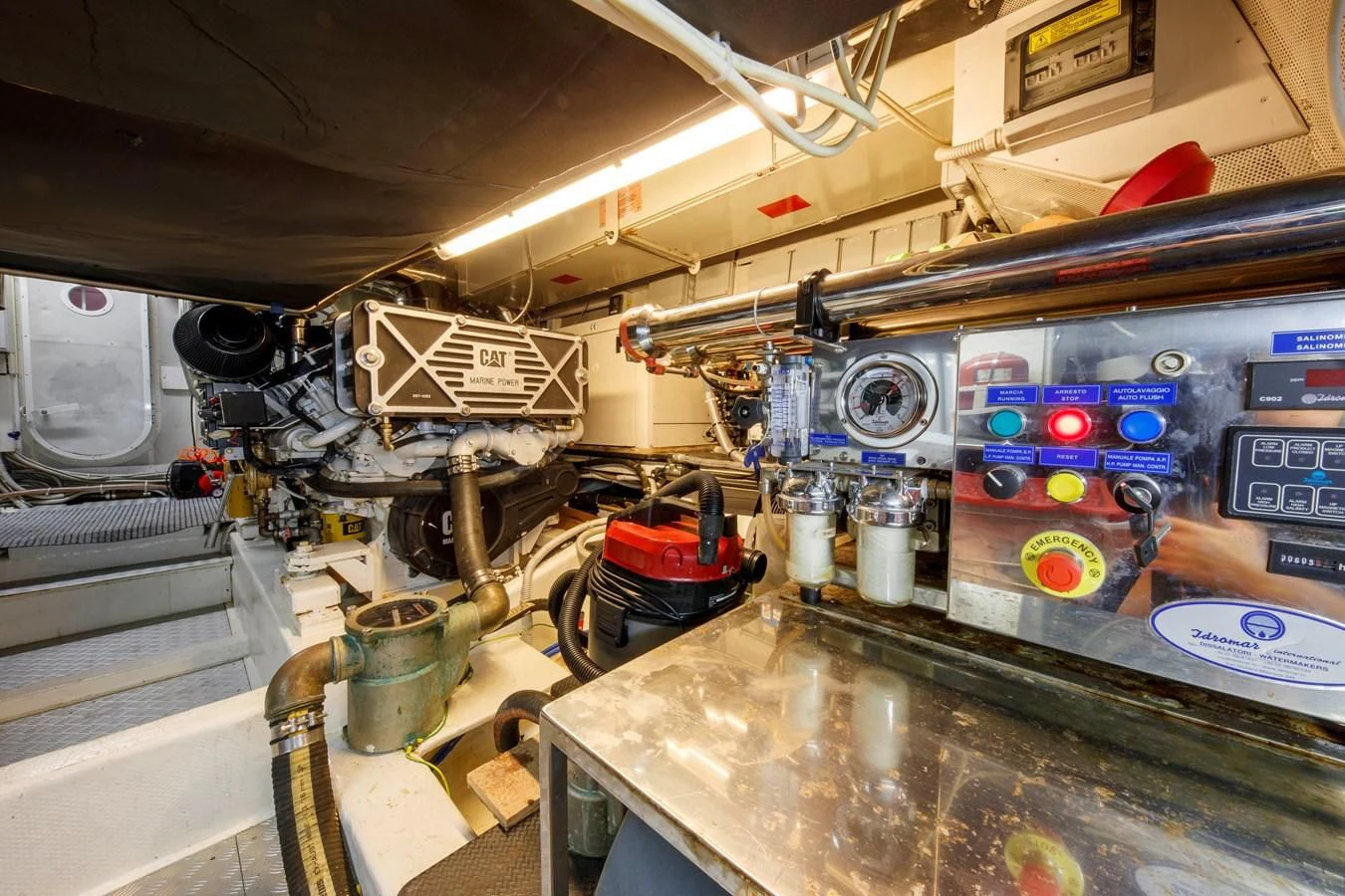 a large room with a large machine aboard TRUE AUSTRIAN Yacht for Sale