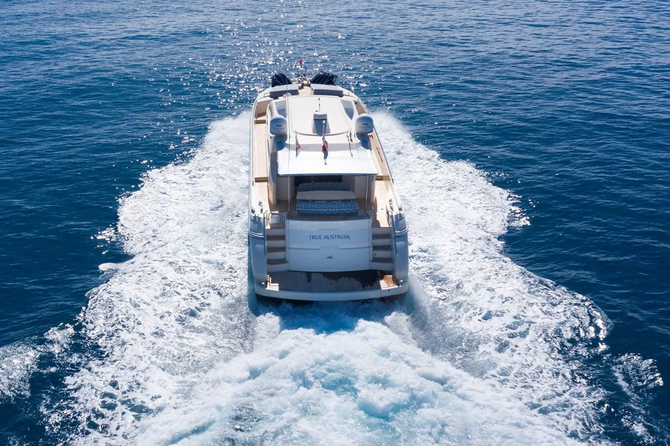 a boat on the water aboard TRUE AUSTRIAN Yacht for Sale