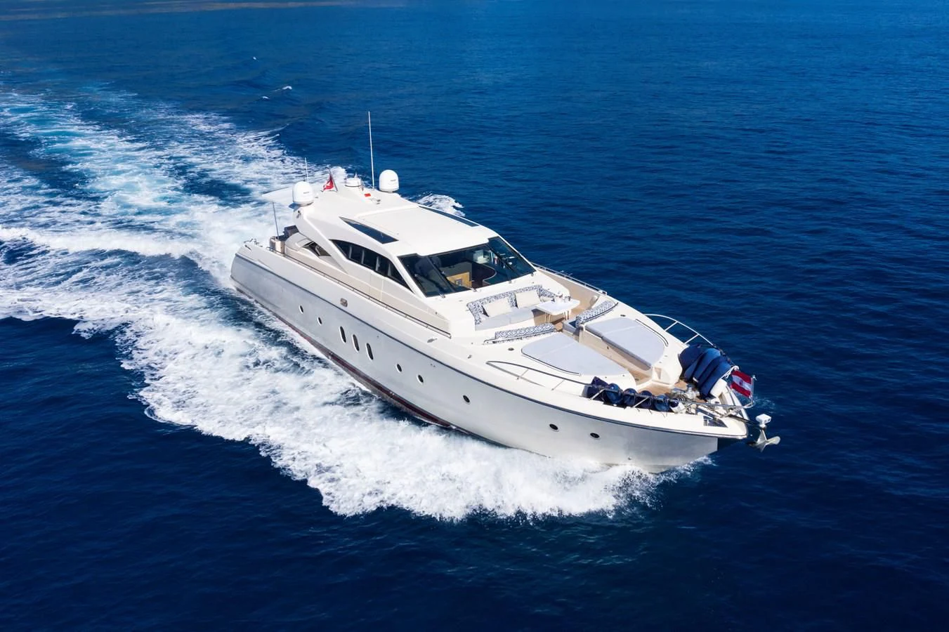 a boat on the water aboard TRUE AUSTRIAN Yacht for Sale