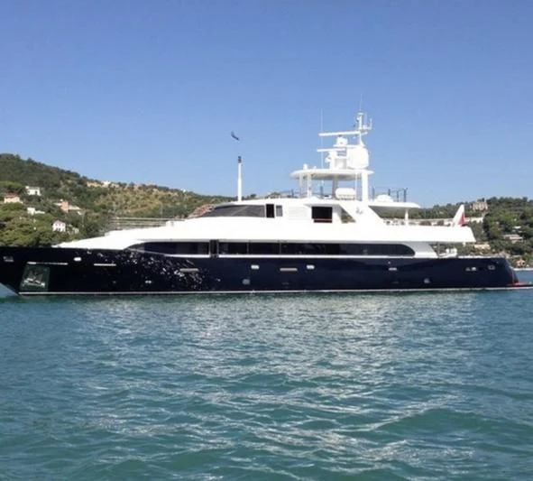a boat on the water aboard LADY IN BLUE Yacht for Sale
