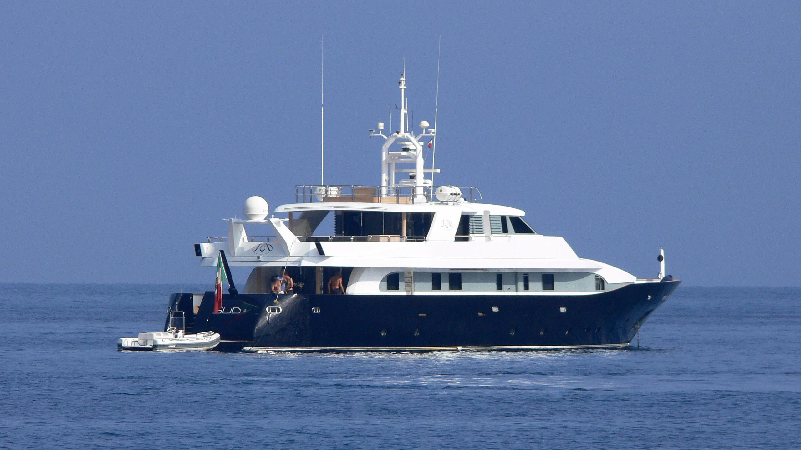 a boat on the water aboard LADY IN BLUE Yacht for Sale