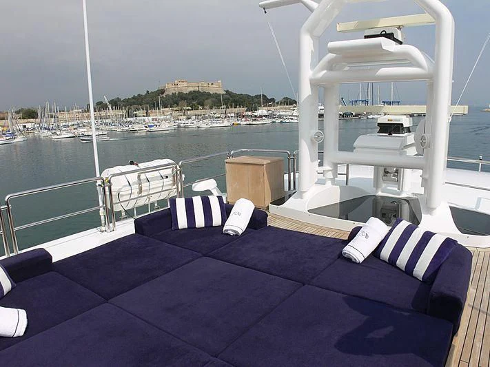 a boat on the water aboard LADY IN BLUE Yacht for Sale