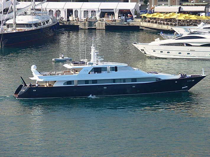 a boat in the water aboard LADY IN BLUE Yacht for Sale