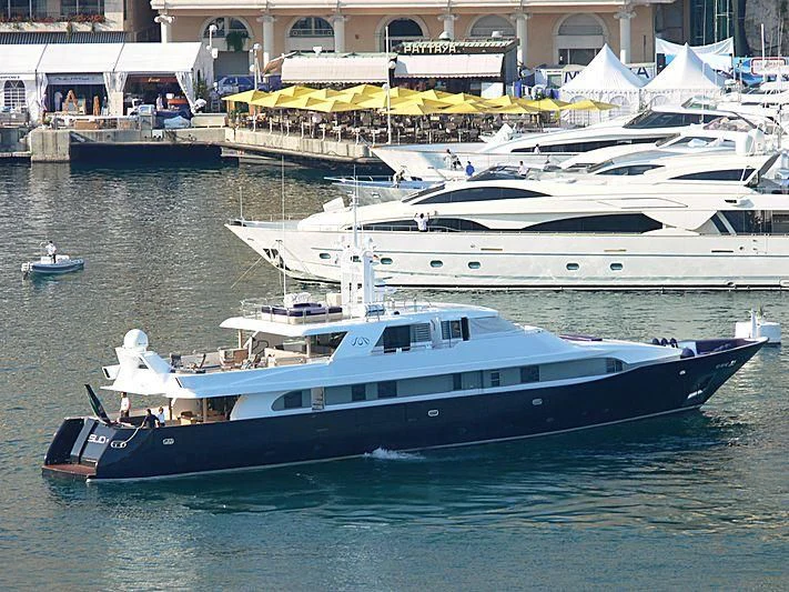 a boat in the water aboard LADY IN BLUE Yacht for Sale