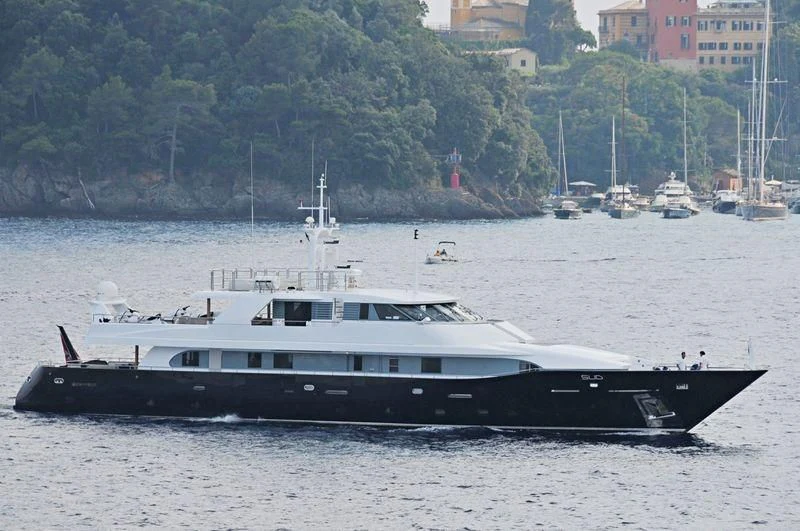 a boat on the water aboard LADY IN BLUE Yacht for Sale