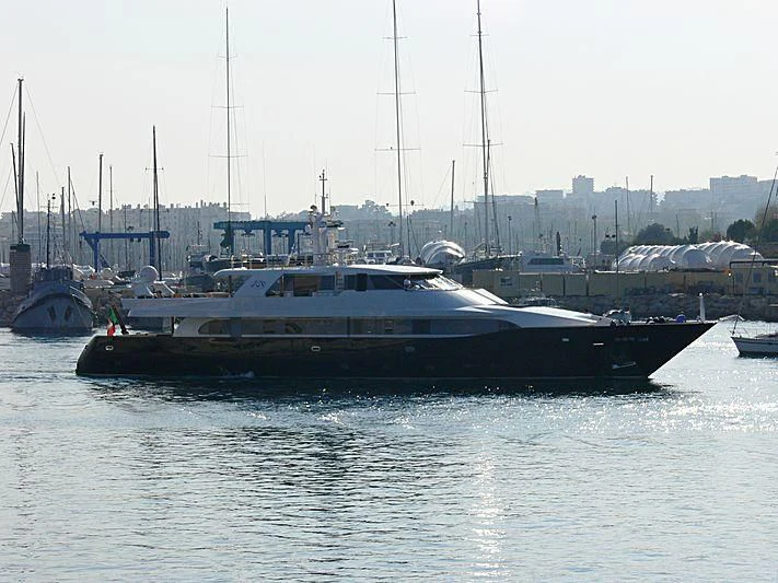 a boat in the water aboard LADY IN BLUE Yacht for Sale