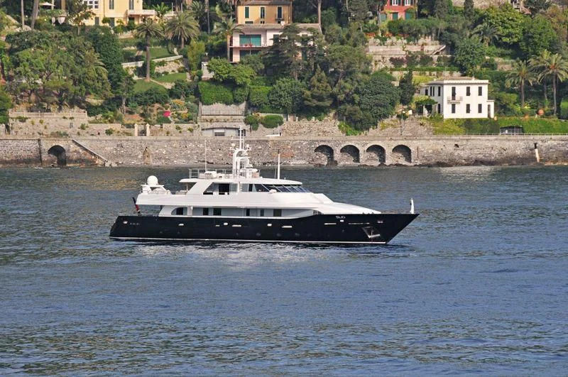 a boat on the water aboard LADY IN BLUE Yacht for Sale